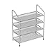Buty Bank 3 Tier / 4 Tier Stojak na buty Organizator, Metalowa Układnia Buty Przechowywanie Drut Siatka Buty Półka Buck Fit Do Entryway Closet Sypialnia Salon Salon Office Buty domowe (Color : B)