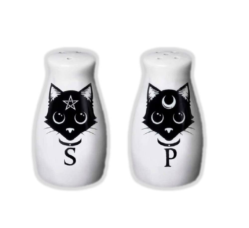 Coffret salière et poivrière Magic Cats le cadeau idéal pour amoureux de chats