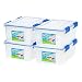 IRIS USA, Inc. WSB-SS Ziploc WeatherShield 16 Quart Storage Box, Clear, 4 Pack,
