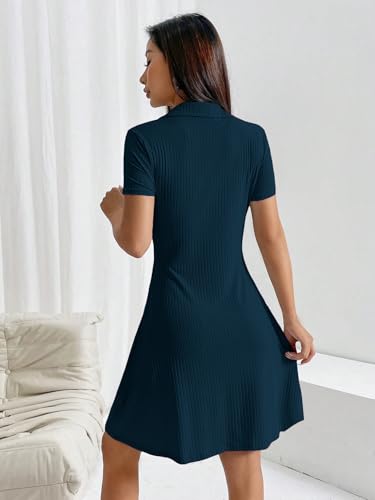 Image of TOPLOT Women's Western Dresses | Knee Length Dress | Stylish Design Fit | One Piece Bodycone | Trendy Look Styling | Easy Movement | Perfect for Casual, Outings (5237)