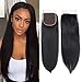 Brazilian Virgin Straight Human Hair Lace Closure Natural Color Fumigirl 100% Virgin Human Hair Closure 4x4 Free Part Silk Lace Closure (12 Inch)