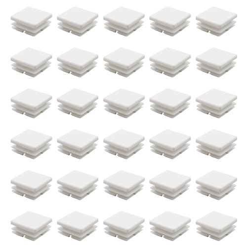 Image of Antrader Square Plastic Plug Insert,1-Inch Square Tubing End Caps,Chair Leg Inserts, Glide Protection for Chairs and Furnitures (30 Pack)