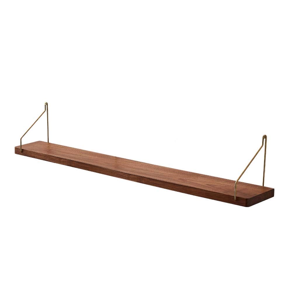 Étagère Flottante Noyer Noir 90x14 : Étagère Murale Simple pour Rangement Salon et Chambre