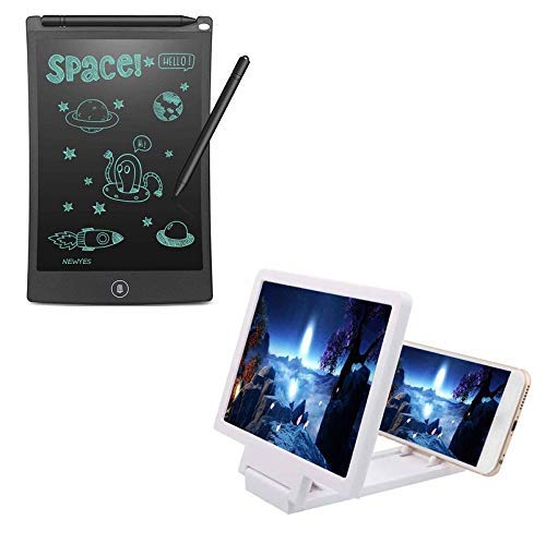 TechKing Mobile Phone 3D Screen Enlarger Magnifier Anti Radiation Foldable Screen Magnifier with Portable Ewriter LCD Writing Tablet, 8.5-Inch Writing Board Electronic Pad-image-32