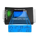 1PC 20 24 Pin PC Power Supply Tester Power Detector with LCD Display for SATA LCD Diagnose PSU 4/6/8 Pin Computer PC Power Supply Tester for ATX ITX BTX PCI-E SATA Computer Power Supplies Black