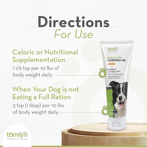 Tomlyn High Calorie Nutritional Gel for Dogs, (Nutri-Cal) 4.25oz (4 Pack)