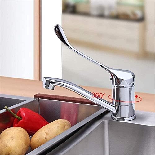 Mitigeur monocommande pour cuisine robinet médical chromé à long bec - 6