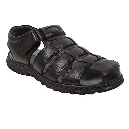 Image of Men's Toe Closed Fisherman Sandals with Memory Foam