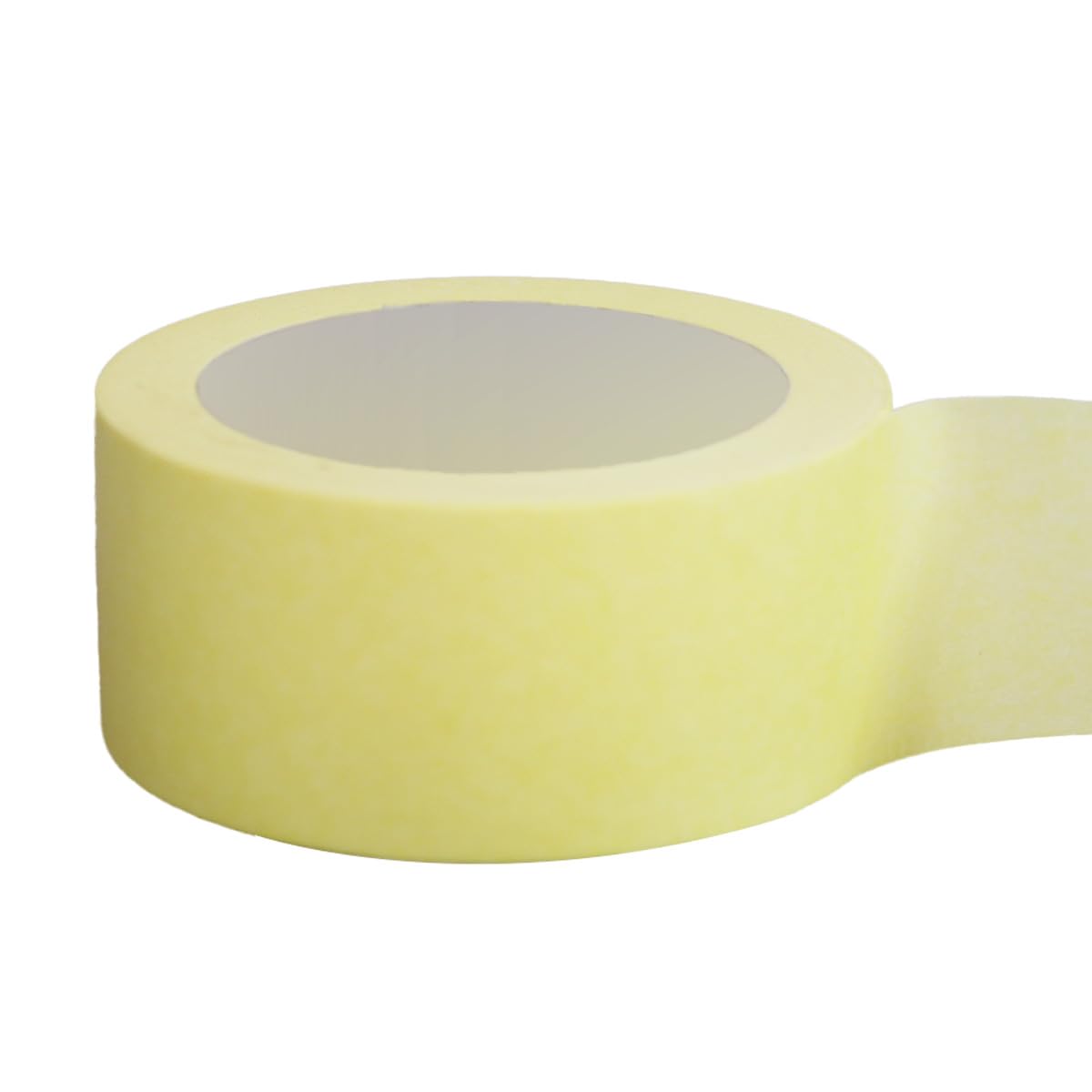 TECPLAST Lot de 18 Rubans de masquage 50 mm x 50 m jusqu'à 80° - Adhésif de masquage jaune pour la peinture