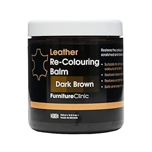 Furniture Clinic Leather Recolouring Balm – Leather Colour Restorer for Sofas, Leather Colour Repair for Faded…