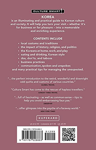 Korea - Culture Smart!: The Essential Guide To Customs & Culture #TOP4