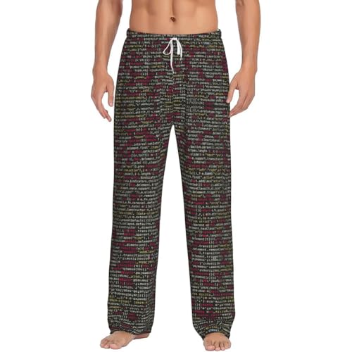 Pantalon de pyjama en flanelle pour homme avec imprimé code de programmeur
