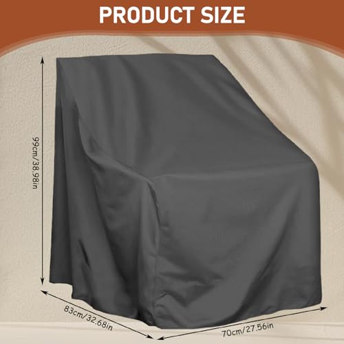 Funda para mecedora exterior cortavientos e impermeable con cordón 4