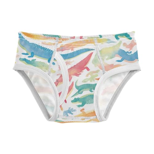 KLL Watercolor Crocodiles Baby Boys Pure Cotton Boxer Briefs Breathable Children Panties