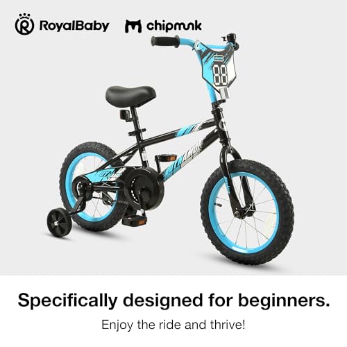 Image of Chipmunk Kids Bike Toddlers 12 14 16 18 Inch Wheel Bicycle Beginners Boys Girls Ages 3-11 Years, Multiple Color Options