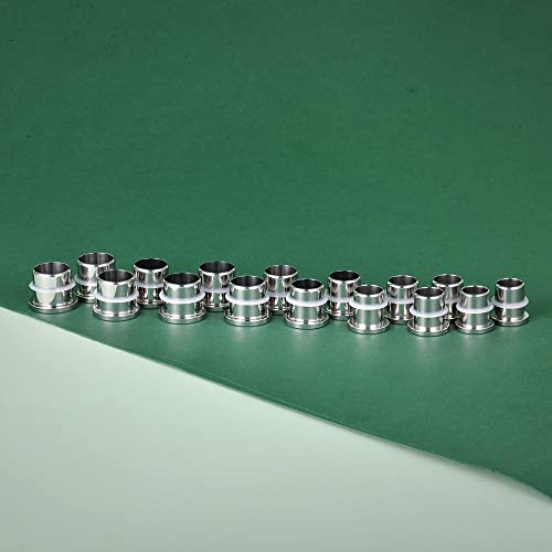 TBOSEN Precise Dimensions Set Stainless Steel O-Ring Ear Plugs Tunnels Gauges Stretcher Piercings Kit4