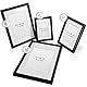 bomoe 18er Bilderrahmen Set – 6x 10x15 cm, 4x 13x18 cm, 4x 18x24 cm, 4x 20x30 cm Fotowand Bilder Set Holz & Kunststoffglas Holzbilderrahmen mit Passepartout Schwarz