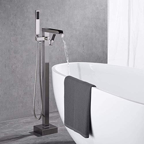 Système de douche complet avec robinet de sol cascade pour bain