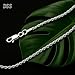 DSS 925 Sterling Silver Necklace for Women, Rope Chain 2mm, Lobster Claw Clasps, Sterling Silver Chain, Italian Jewelry for Women, 18in