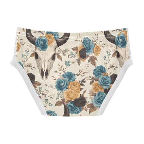 Cow Skull Flower Boho Toddler Boy's Underwear 2T 202c01012