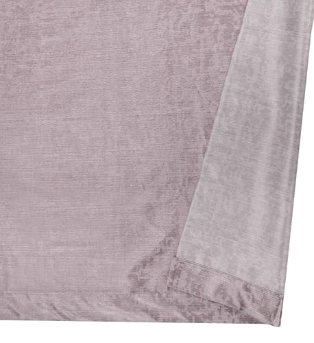 Image of Crosshatch Pastel Lavender Polyester Door Curtains 8 Feet | Darkening Drapes with Eyelets | Set of 2 Panels for Living Room, Bedroom & Office