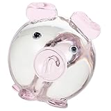 verre rince cochon Statues d'animaux de la ferme : le décor de cochon en verre cristal présente une taille compacte, sans prendre trop de place sur le bureau, cochon réaliste