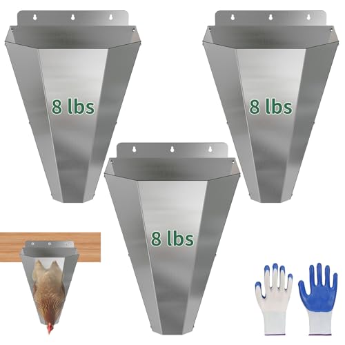 Image of Medium Chicken Kill Cone for Butchering 3-Pack Stainless Steel Killing Cone