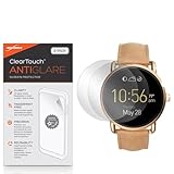 Fossil Q Wander Screen Protector, BoxWave [ClearTouch Anti-Glare (2-Pack)] Anti-Fingerprint Matte Film Skin for Fossil Q Wander, Marshal