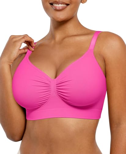 Image of SHAPELLX Wireless Bra Adjustable Straps Comfy Bra Lounging Everyday Bras | Wire-free, light support, unpadded, second-skin comfort, 4-row hook, seamless, back smoothing, for lounge sleep daily wear