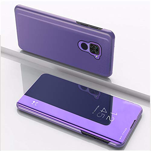Emaxeler Huawei Mate 9 Case Mate 9 Cover Stylish Mirror Plating Flip Full Body Protective Reflection Ultra Thin Hard Anti-Scratch Shockproof Frame For Huawei Mate 9 Mirror:purple #TOP5