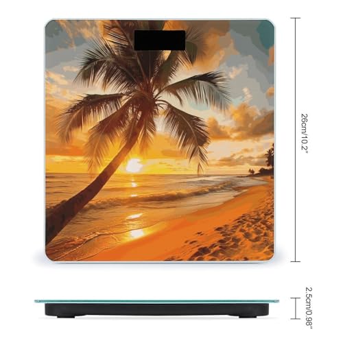 Báscula digital de baño con diseño Tropical Beach miniatura 2