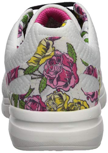Avia Women's Avi-Solstice Sneaker, White/Fusion Purple/Sachet Pink, 8 Medium Us #TOP2
