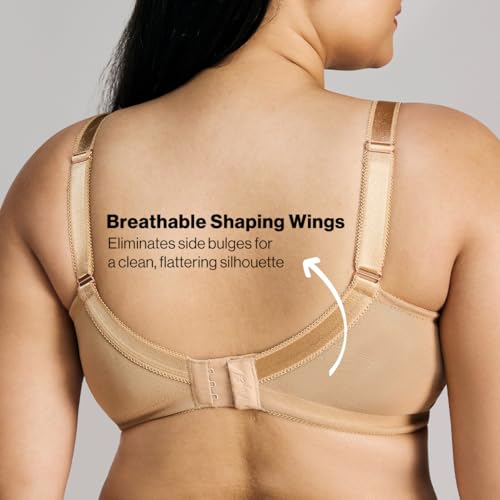 Image of NYKD NYB033 Wirefree Ultimate No Bulge, Shape & Support Non-Padded Lace Full Coverage Bra for Women