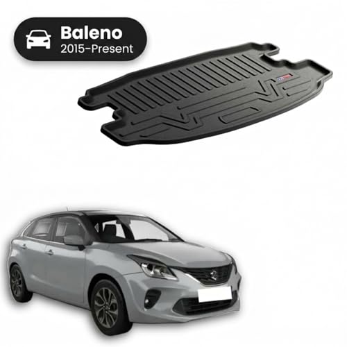 Image of 3D TPE Car Boot Mat for Baleno (2015 Onwards) Custom Fit, Heavy Duty & Anti-Slip Baleno Boot Mat | All Weather Resistant, Waterproof & Dustproof Trunk Liner, Car Dicky Mat