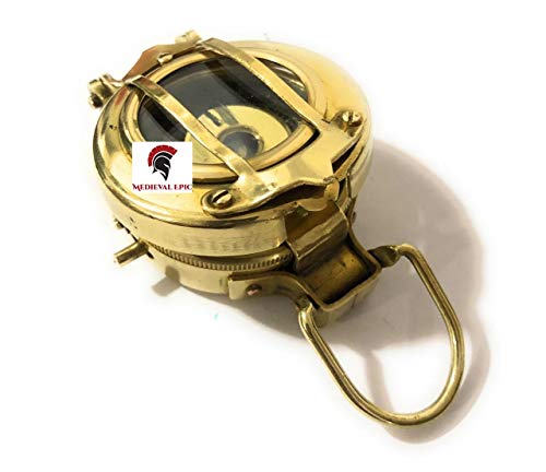 Brújula Marina Vintage de Latón 2.5 Pulgadas miniatura 1