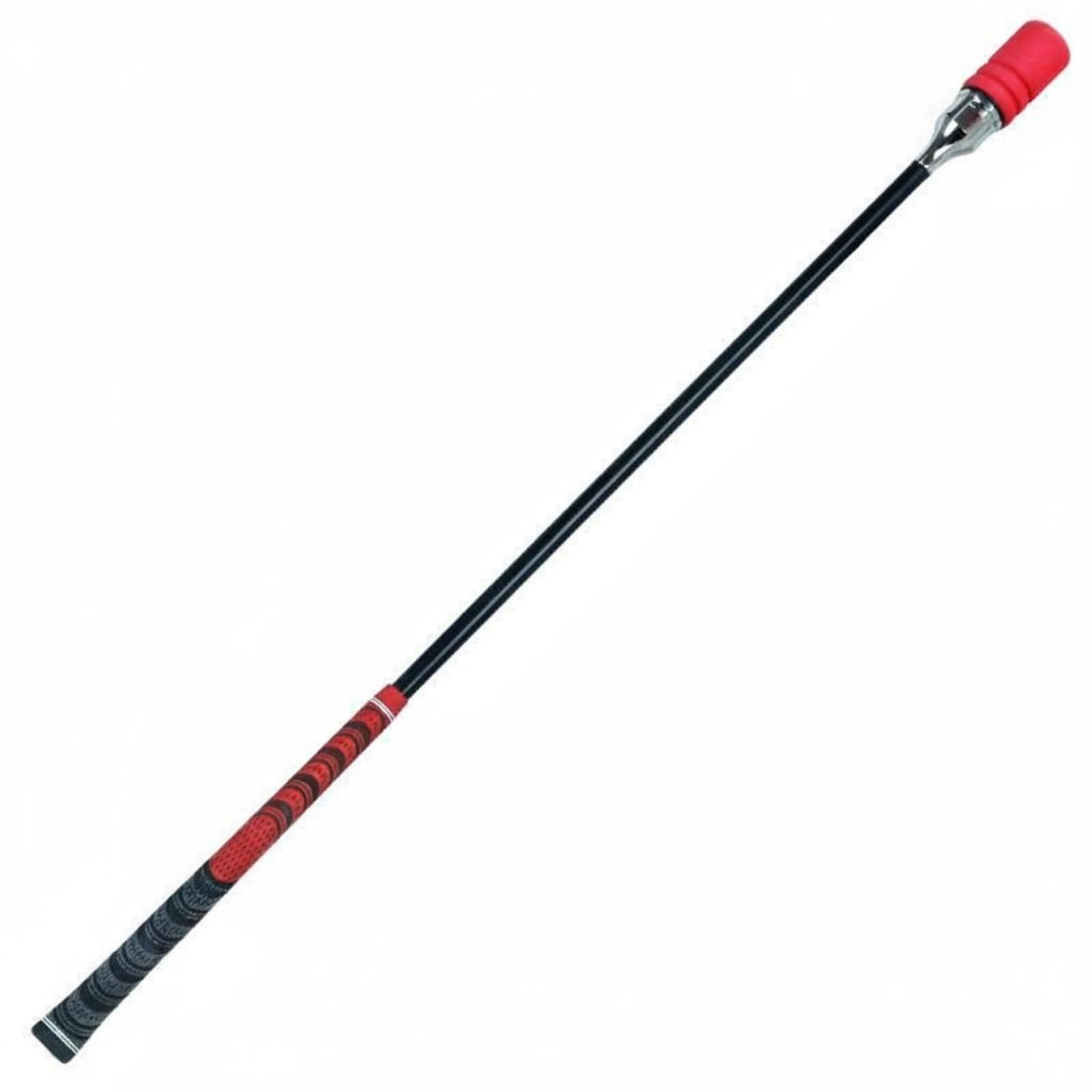 Golf Schwungtrainer Golfschläger Übungsstab Trainingsgerät Trainingshilfe mit Edelstahlkopf Und Ergonomischem Antirutschgriff Tonfeedback für Tempo, Rot