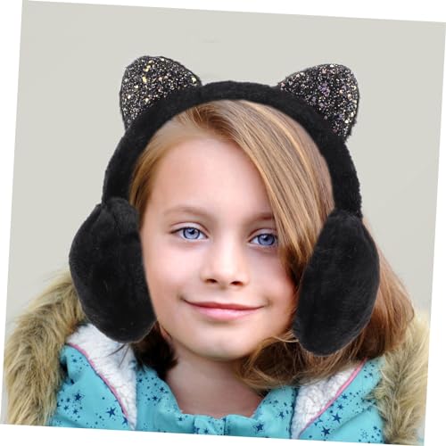 Adorable Cat Ear Earmuffs Plush Ear Warmers for Winter Outdoor Activities Foldable Design for Easy Storage for Snowboarding Skiing and More3