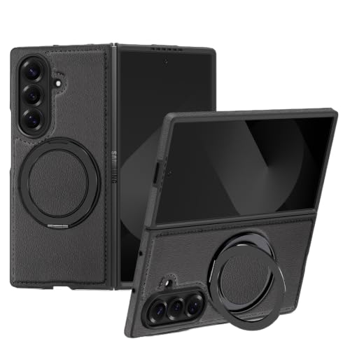 for Galaxy Z Fold7 �p �P�[�X magsafe�Ή� 360°��]�X�^���h �c�����Ή� ���C�`�����U�[ TPU+PC�f�� �ϏՌ� �M�����N�V�[Z Fold7 �J�o�[ �}�O�Z�[�t�Ή� �����O �X�^���h�@�\ �}�O�l�b�g���� ������ �Ռ��z�� ��