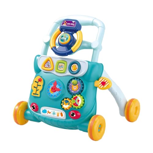 Walker for Baby Boy, Tilt-Proof Toddler Walker for Outdoors, Music Learning Baby Mobile Walker, Push Toys with Adjustable Speed,