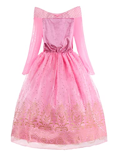 ReliBeauty Girls Princess Dress up Costume with Accessories, 3T-4T, Pink2