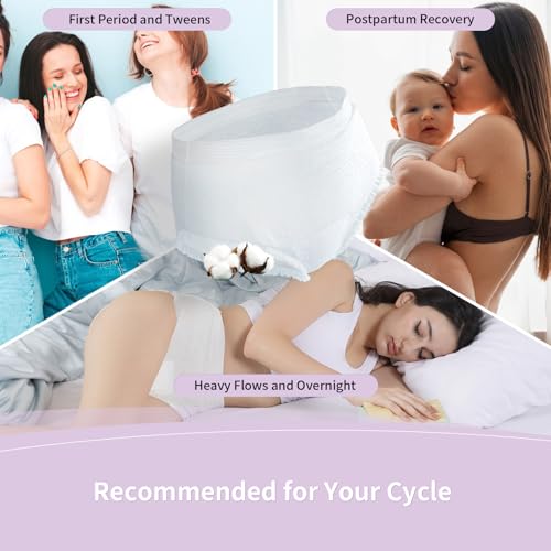 Image of Organic Cotton Disposable Period Underwear for Women, S /M, 12CT