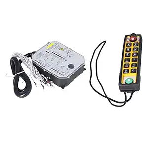 Adium Crane Remote Controller, Hoist Crane Remote Control Single Handle Pure Copper Cable LED Indicator U Shaped Terminal for Coal Mining Equipment 24V