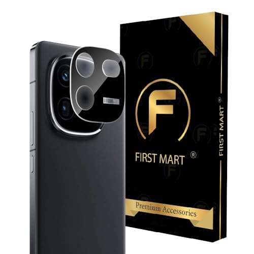 Image of FIRST MART Black Camera Lens Protector for iQOO 12 | 9H Tempered Glass, HD Clear, Scratch Resistant, Anti-Fingerprint, Case-Friendly | Pack of 1