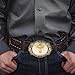 HUABOLA CALYN Long Horn Bull Western Belt Buckle Golden Rodeo Texas Cowboy Large Western buckles