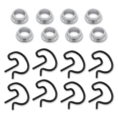 CreatAuto 8pcs 3327302 Pit Pack Manual Transmission Shifter Bushing w/Spring Clips Kit Compatible with Hurst Competition Plus 4 Speed & Mastershift 3 Speed Shifter, Fits for GM Muncie Transmission