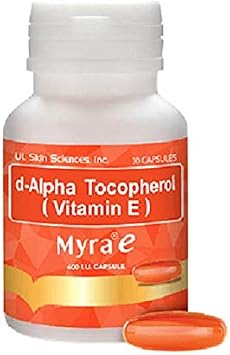 d-Alpha Tocopherol Vitamin E 30 Capsules Myra E 400 I.U. Parallel Import