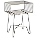 mDesign Modern Industrial Side Table with Storage Shelf, 2-Tier Metal Minimal End Table, Metallic Caged Grid - Accent Furniture for Living Room, Bedroom, Office, Dorm, Concerto Collection, Bronze