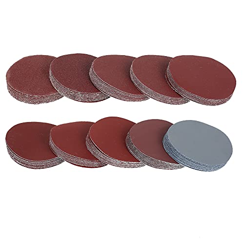 100Pcs Disque de Ponçage Grain 80 100 180 240 600 800 1000 1200 2000 3000 Disque Abrasif pour Meulage Fraisage Gravure