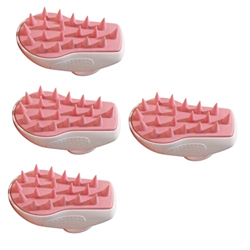 Beaupretty 4 Stücke Silikon Shampoo Kamm Massagebürste Haarwäscher Kopfhautwäscher Haarshampoo Wäscher Kopfhautreinigungskamm Silikonkamm