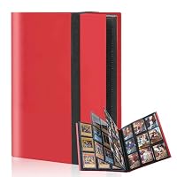 Classeur Pokémon 160 Pochettes – Album étanche, Chargement Latéral, élastique, Noir